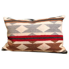 1930's Crystal Navajo Woven Bolster Pillow