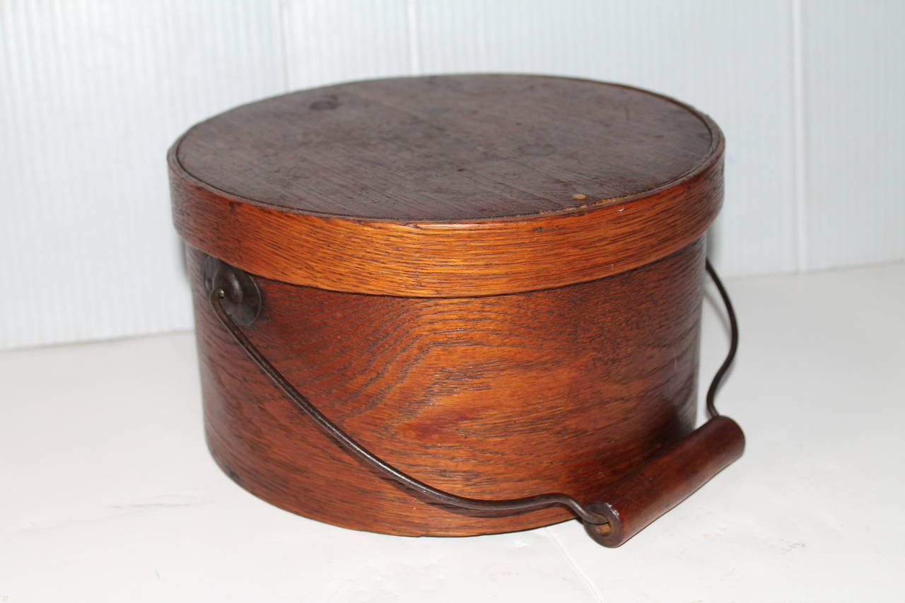 Country 19th Century Natural Surface Bail Handled Pantry Box