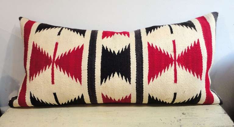 Navajo Indian Weaving Large Bolster Pillow