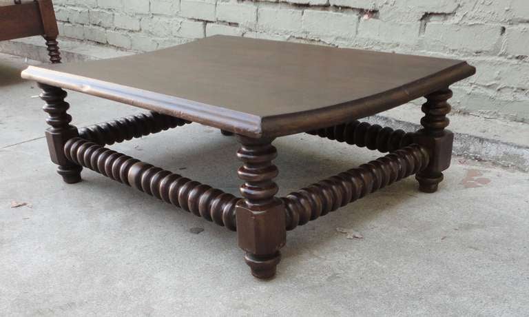 side table with spindle legs