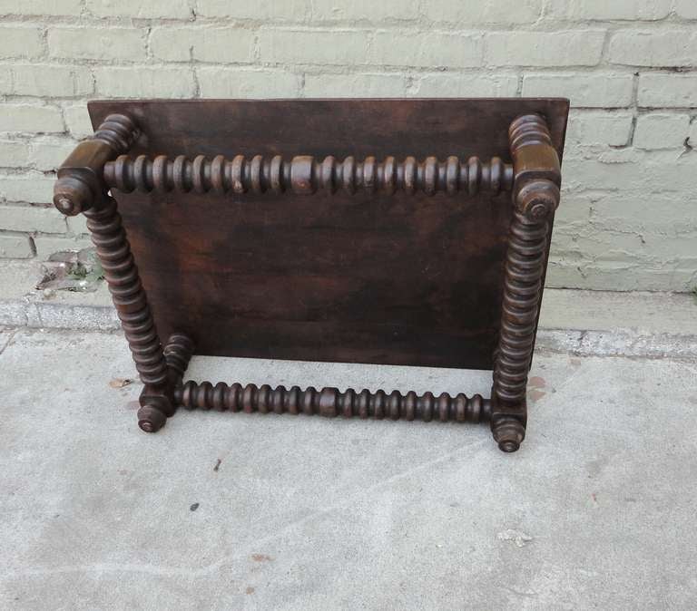 American Early 20thc  Pine Spindle Coffee or Cocktail Table