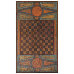 Extremely Rare 19th c. Original Painted Gameboard