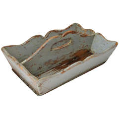 Late - 19th Century Original Painted Cutlery Tray