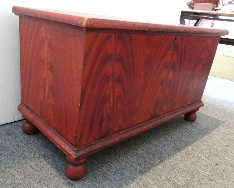 manta original del s. XIX salmón y decorada de Pensilvania  Pecho en Bueno estado para la venta en Los Angeles, CA