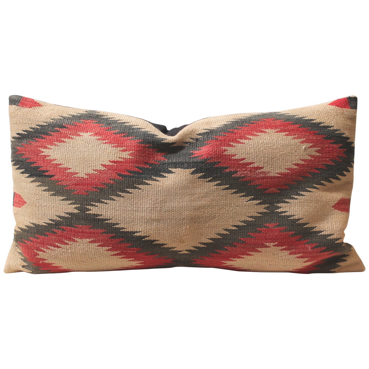 Large Early Navajo Indian Weaving Eye Dazzler Pillow