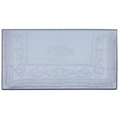Early 19th Century Trapunto & Candlewick Fringed Sham in Plexy Frame