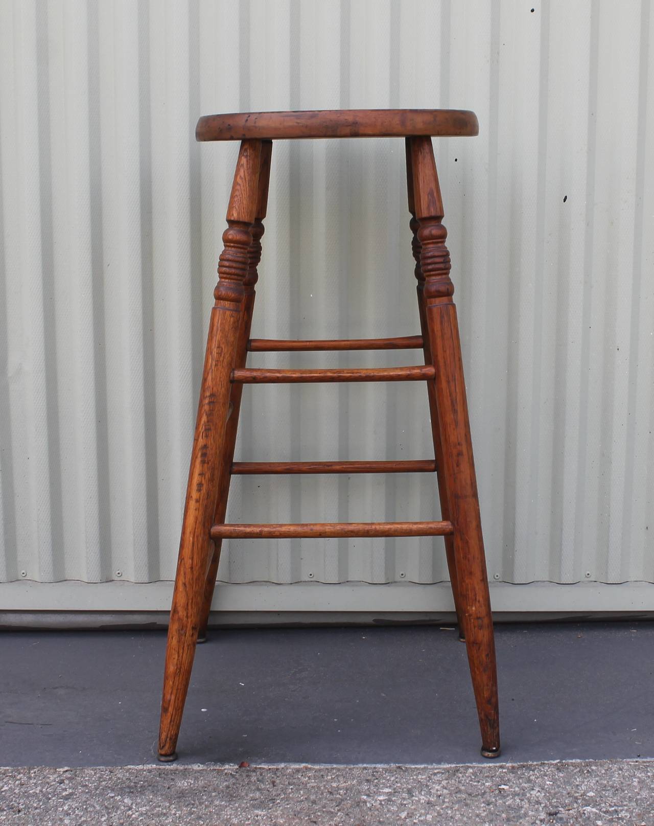 This is a early weavers stool from new England with beautiful lines.Wonderful worn turnings. The condition is very good.