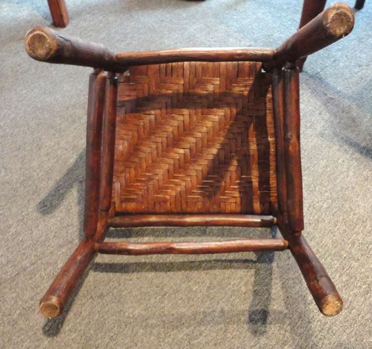 Set of Four Matching  Signed Old Hickory Rustic Chairs 1
