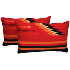 Pair of Transitional Navajo Woven Pillows