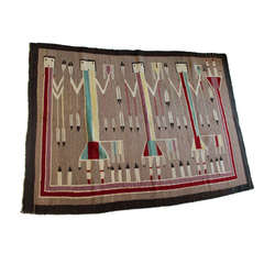 Antique Early Navajo Yei Weaving