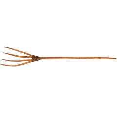 Fantastic 19thc Hand Made Hay Fork From Pennsylvania 8
