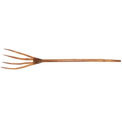 Fantastic 19thc Hand Made Hay Fork From Pennsylvania