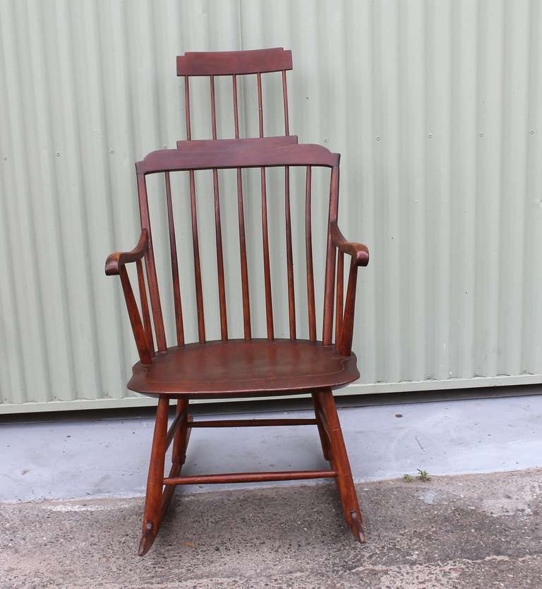 comb back windsor rocking chair
