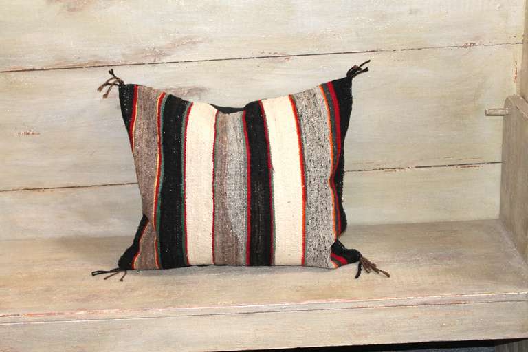 Striped Navajo Saddle Blanket Pillow