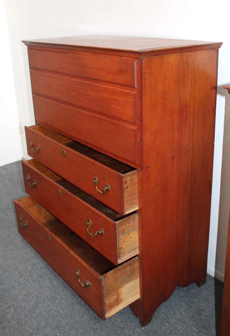 American 18th Century New England Tall Blanket Chest