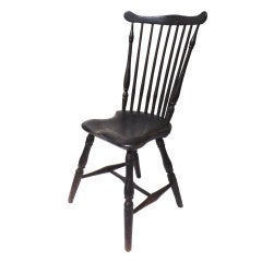 Fantastic 18thc Original Painted New England Windsor Side Chair 11