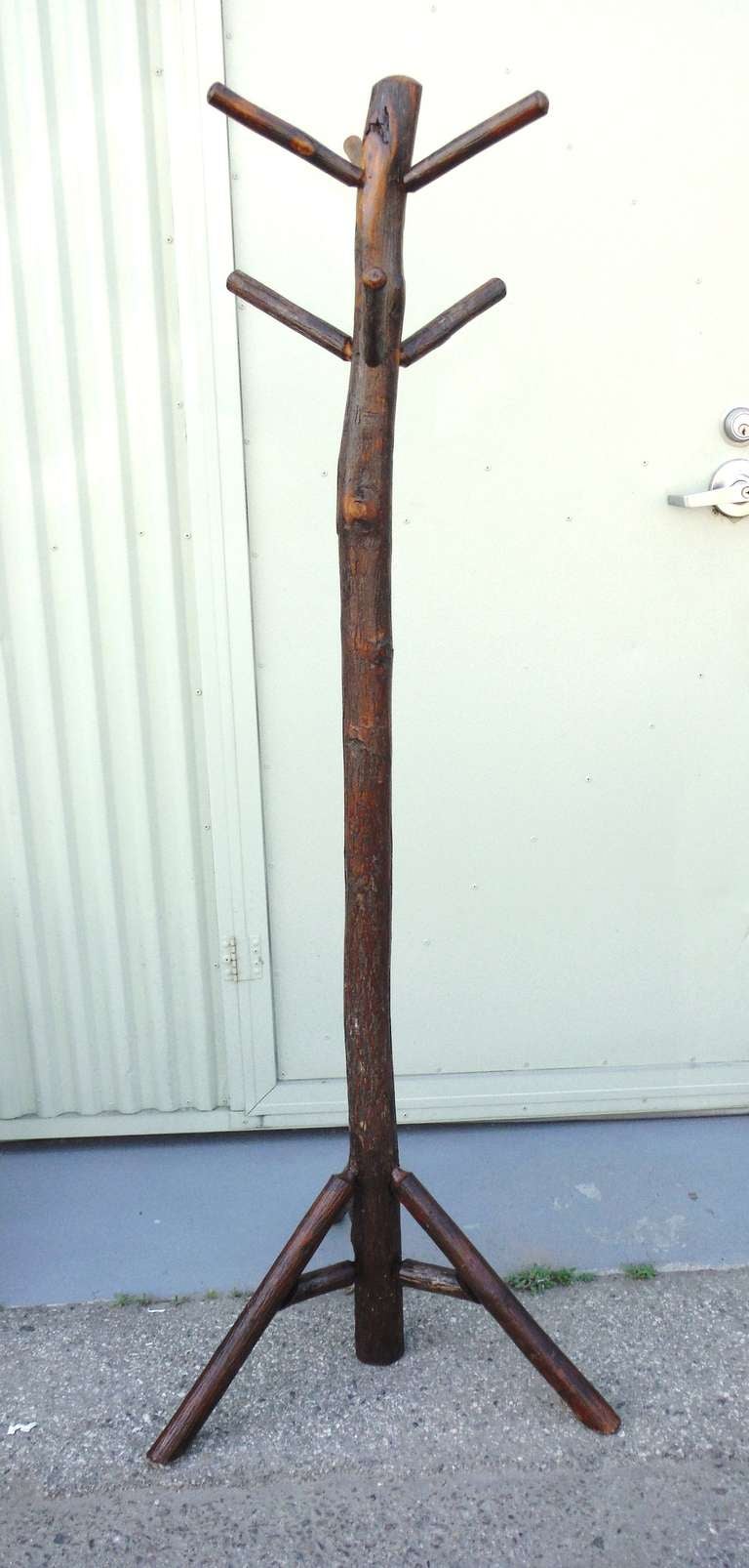 Signed Old Hickory Coat Tree at 1stdibs