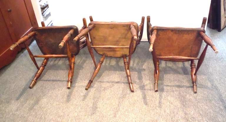 Set of Six Early 19th c. English Windsor Dining Chairs 1