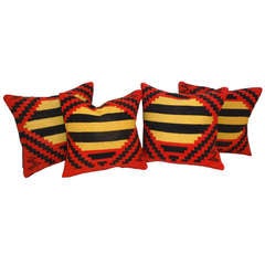 Amazing Collection of Four  Navajo Indian Weaving Pillows 