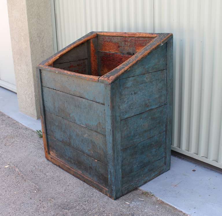 Pine Early 19th Century Wood Bin with Original Untouched Surface