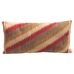 Amazing Navajo Indian Weaving, Streak of Lightning Pattern Bolster Pillow