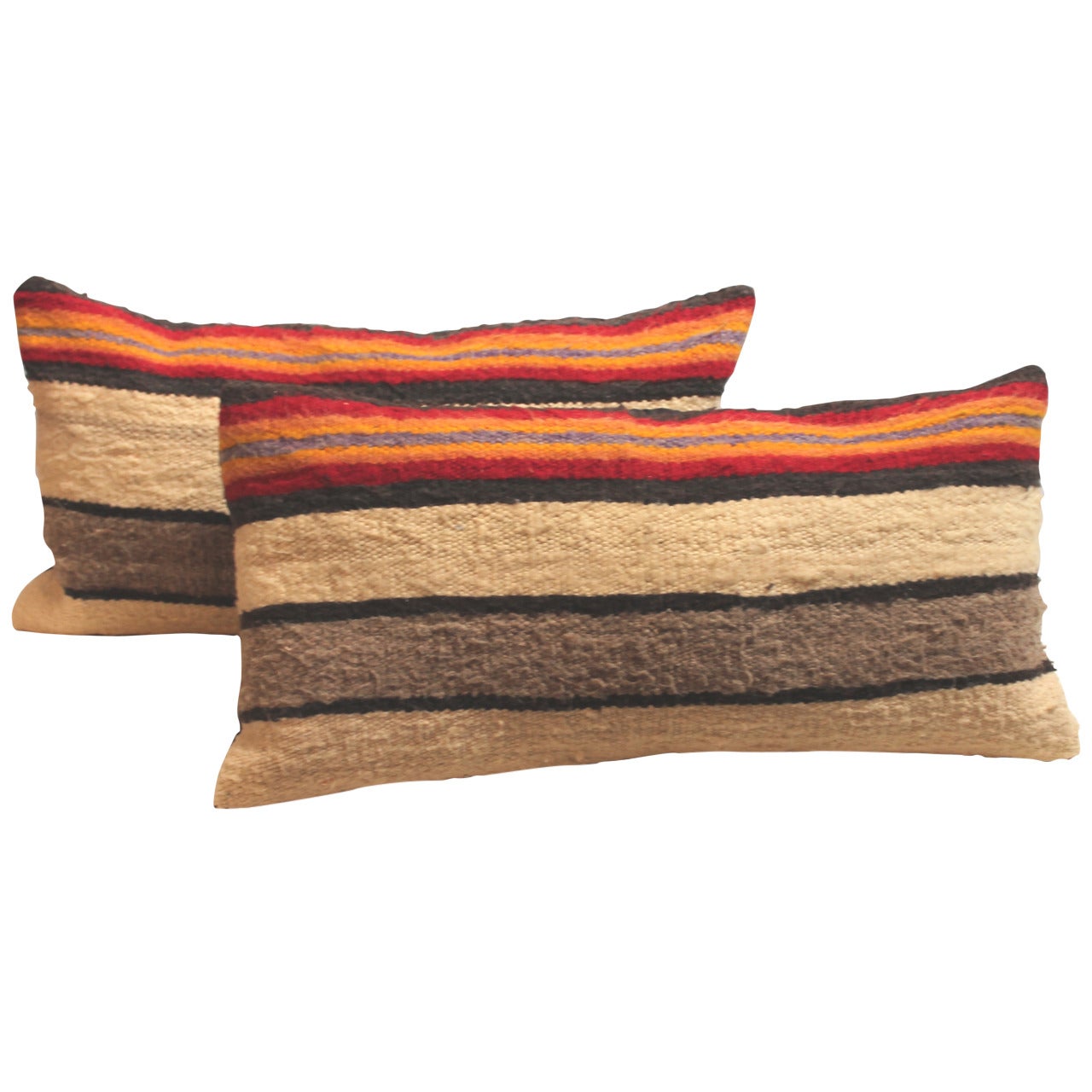 Navajo Indian Weaving Saddle Blanket Pillows