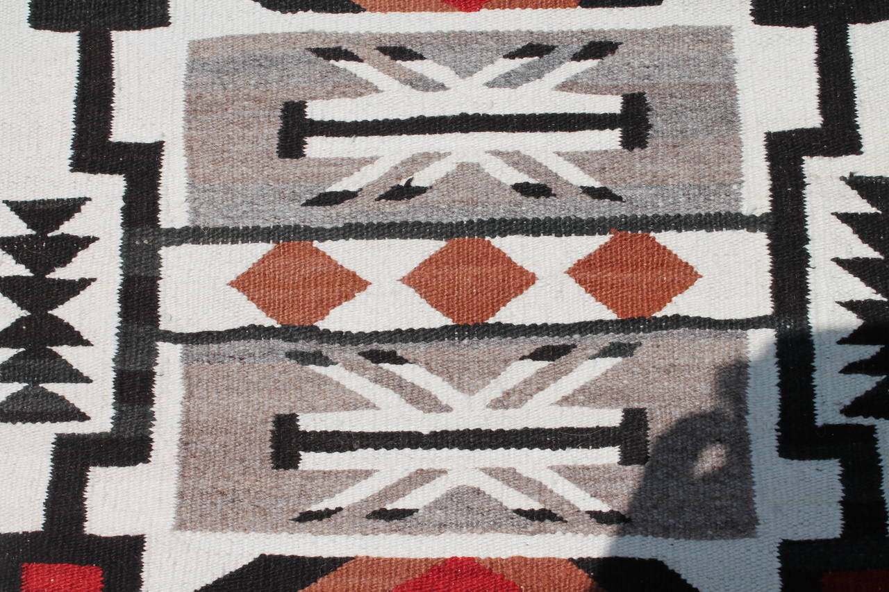 American Amazing Navajo Indian Weaving with Double Pattern