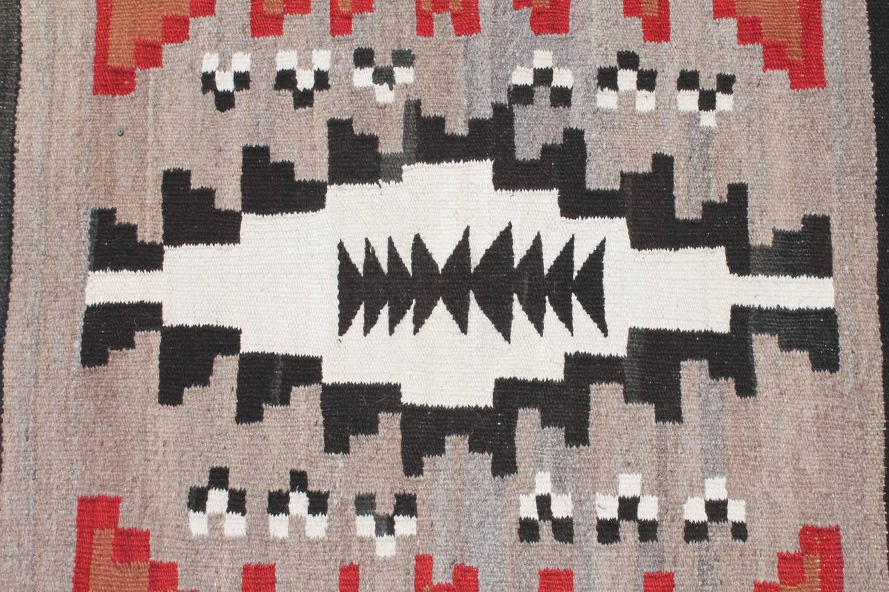 Mid-20th Century Amazing Navajo Indian Weaving with Double Pattern
