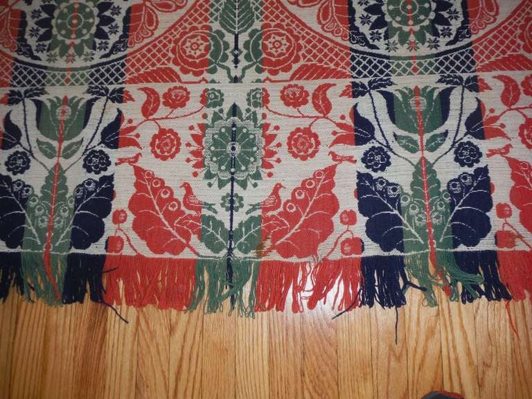 Couverture en jacquard tissé du XIXe siècle de Lancaster Co., Pennsylvanie Excellent état - En vente à Los Angeles, CA