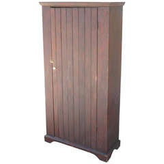 Original Brown Painted 19th Century Pennsylvania Wall Cupboard 10