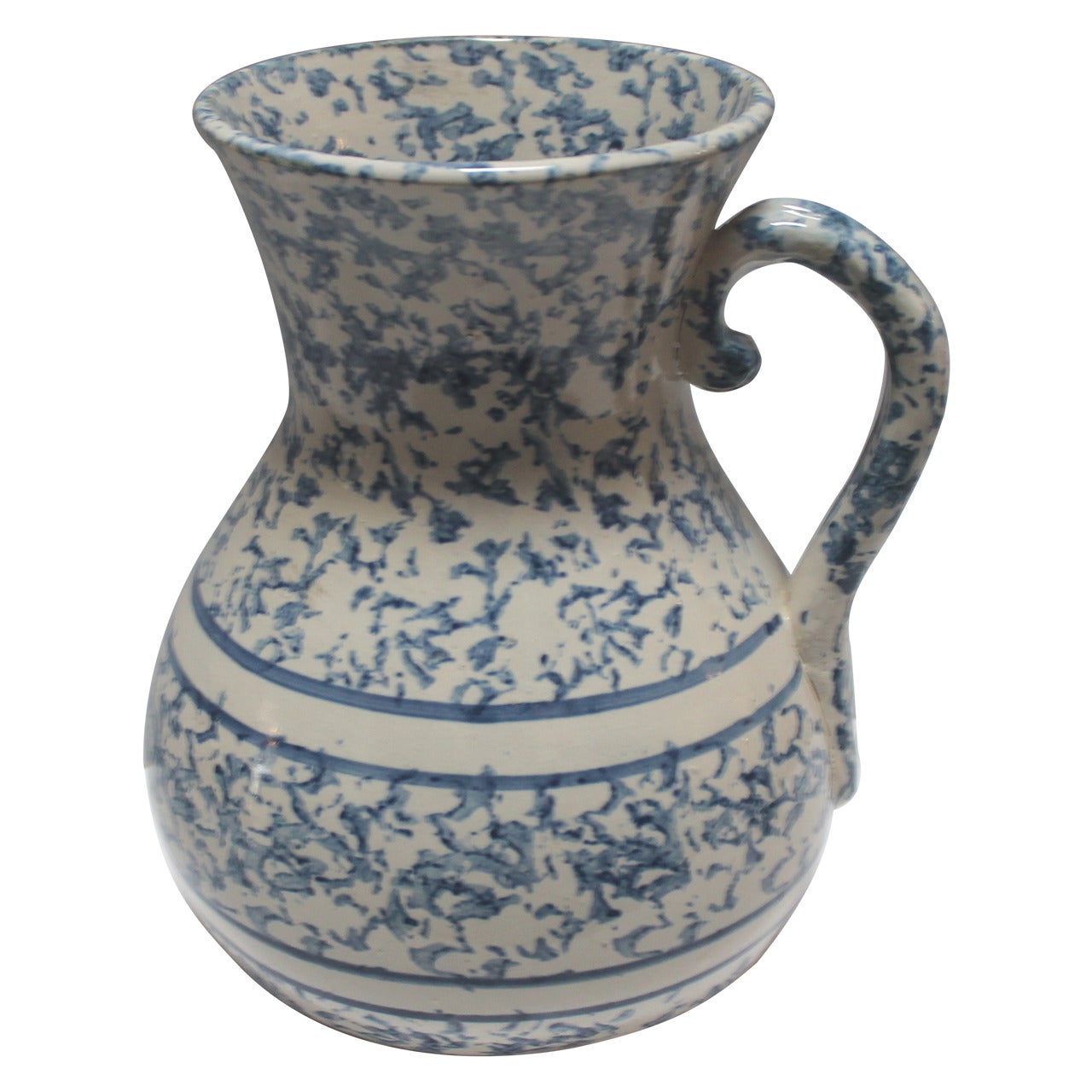 Monumental Sponge Ware Pottery Bowl For Sale at 1stDibs | roseville ...