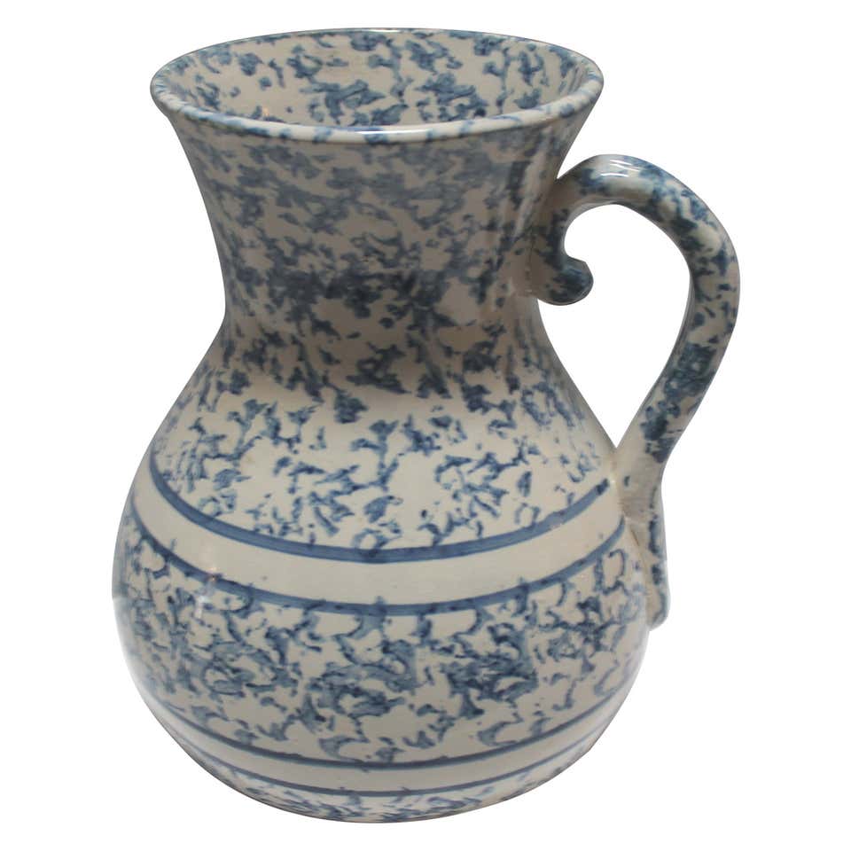 Monumental Sponge Ware Pottery Bowl For Sale at 1stDibs | roseville ...