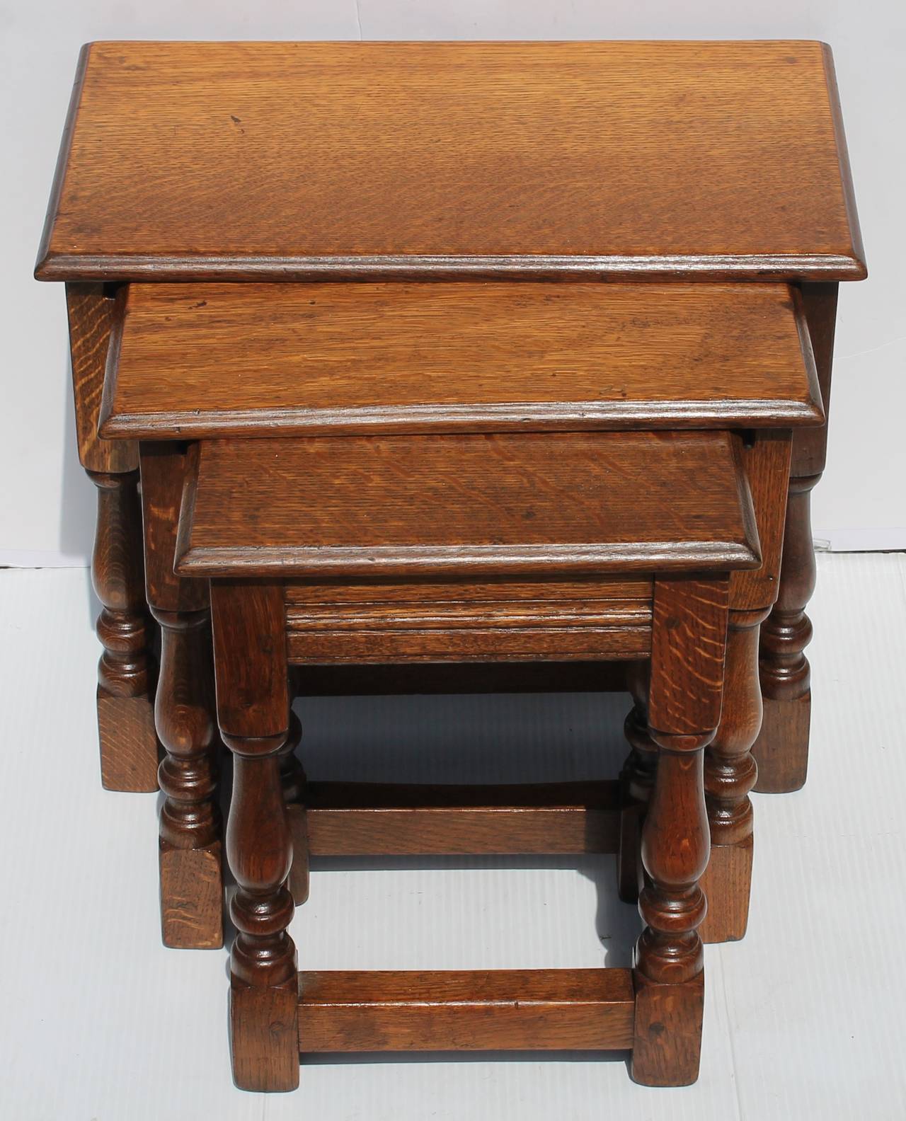 Set of Three English Nesting Tables, 19th Century