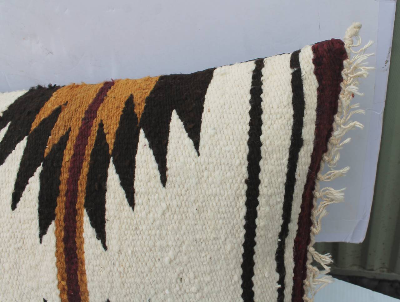 American Navajo Geometric Indian Weaving Bolster Pillow