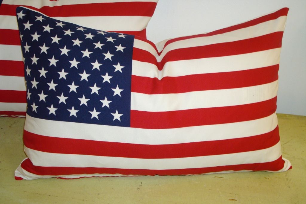 American 48 STAR MIXED FABRIC FLAG PILLOWS