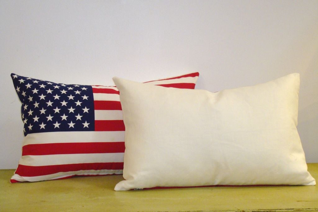 Mid-20th Century 48 STAR MIXED FABRIC FLAG PILLOWS