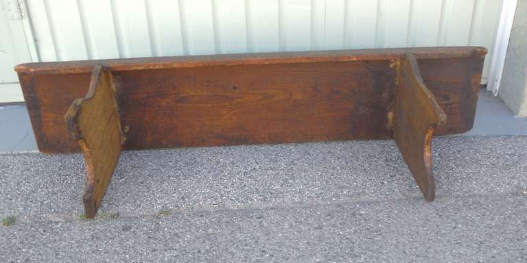 Early 19th c. Original Painted Bucket Bench From Pennsylvania 3