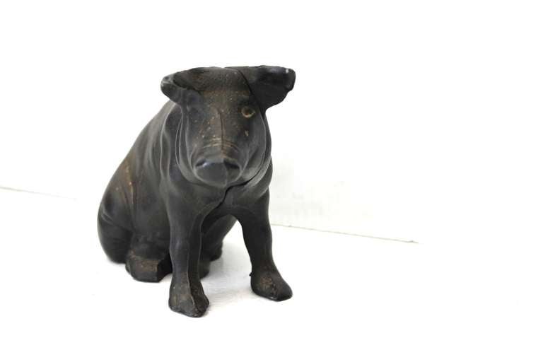 large cast iron pig