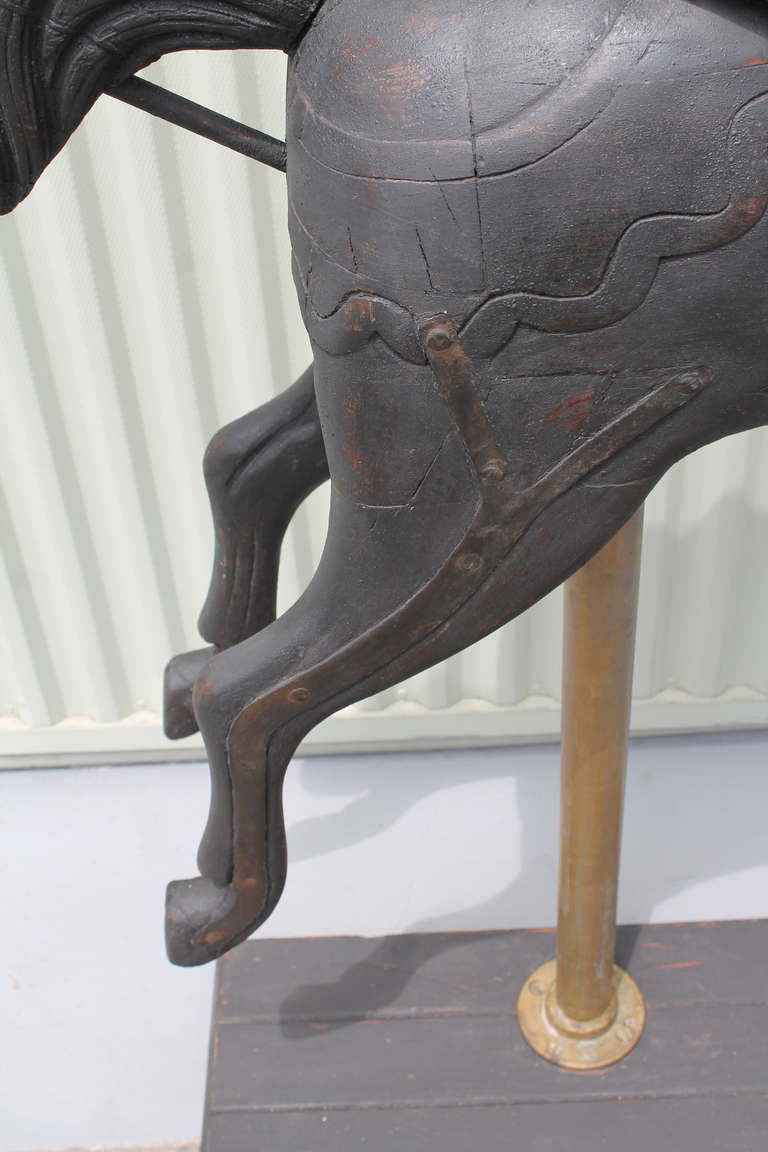 Folk Art Rare 19th Century Armitage-Herschell Carousel Track Horse
