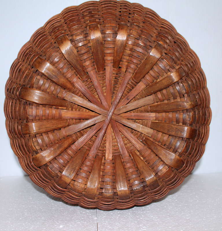 Large 19thc Double Handled Basket From Pennsylvania 1