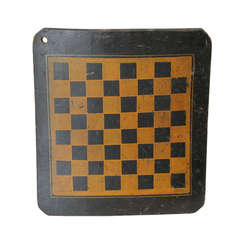 19th Century Original Painted Checkers Game Board 11