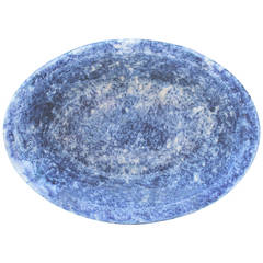 19th Century Spongeware Serving Vegetable Bowl 2