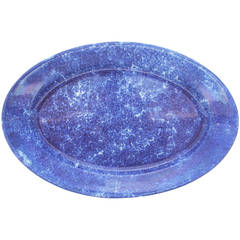 19th Century Spongeware Serving Platter 7