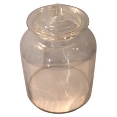 19th Century Peanut Apothecary Jar with Lid