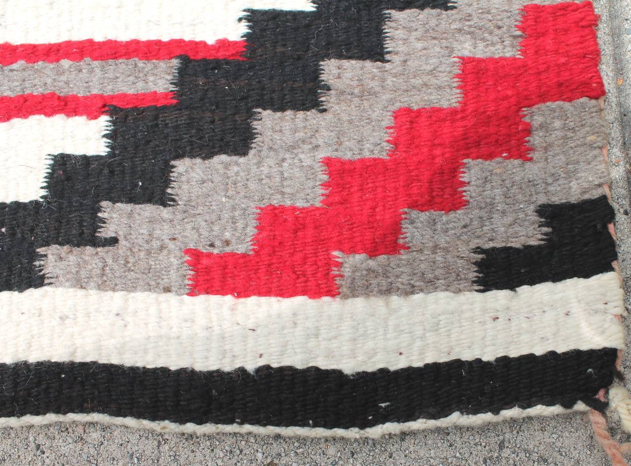 This wonderful geometric weaving is simple yet geometric pattern. The condition is pristine. It has a look of a third phase weaving.