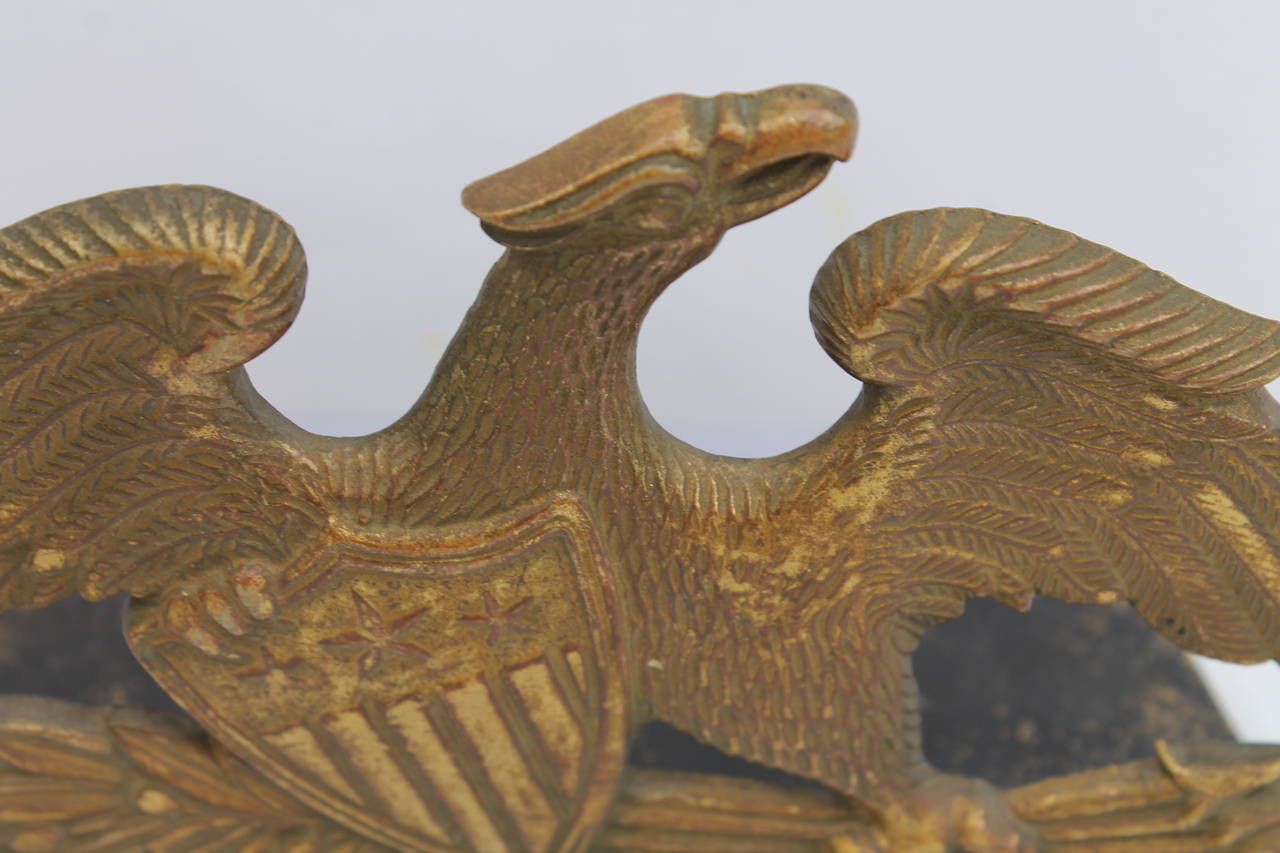 Mid-20th Century Brass Patriotic Eagle Bookends