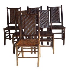 SET OF SIX OLD HICKORY DINNING CHAIRS/ CIRCA 1930'S