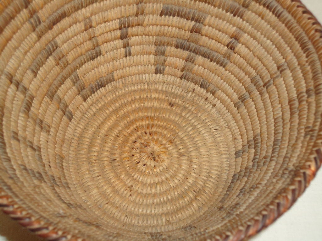 19THC INDIAN BASKET W/ SYMBOLS OF PEACE