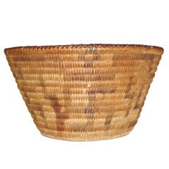 Antique 19THC INDIAN BASKET W/ SYMBOLS OF PEACE