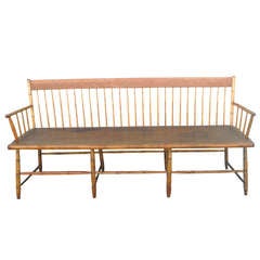 19th c. New England Windsor Settle/ Bench